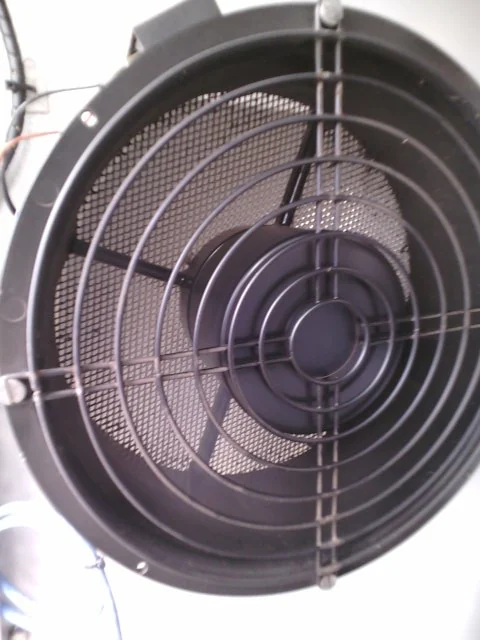 Registro visual do conjunto de ventilação durante uma inspeção