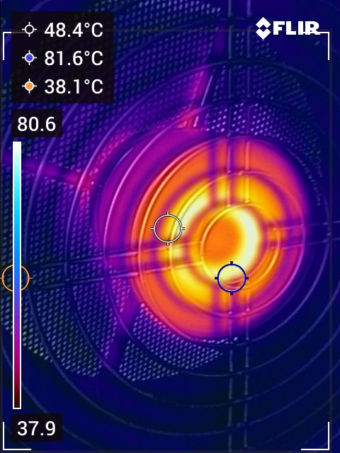 Termograma de conjunto de ventilação